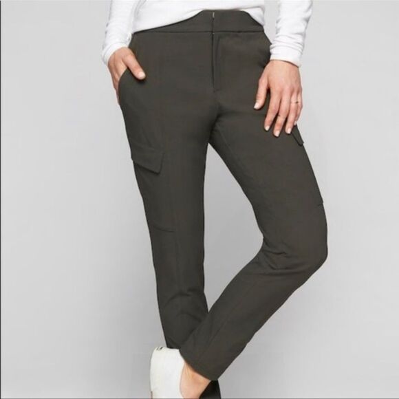 Athleta Wander Utility Pants Green 6 Tall - Picture 2 of 8